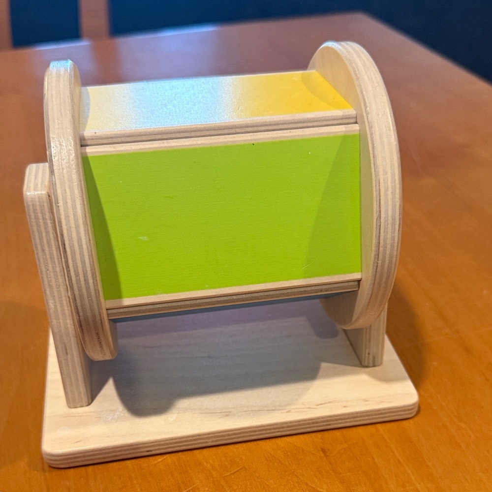 Vibrant Green and Yellow Wooden Learning Toy
